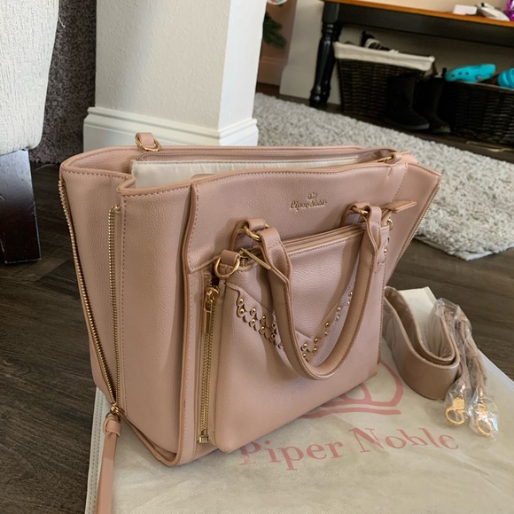 NIP Piper Noble Display Bag Charlotte Satchel in Blush - Picture 2 of 11
